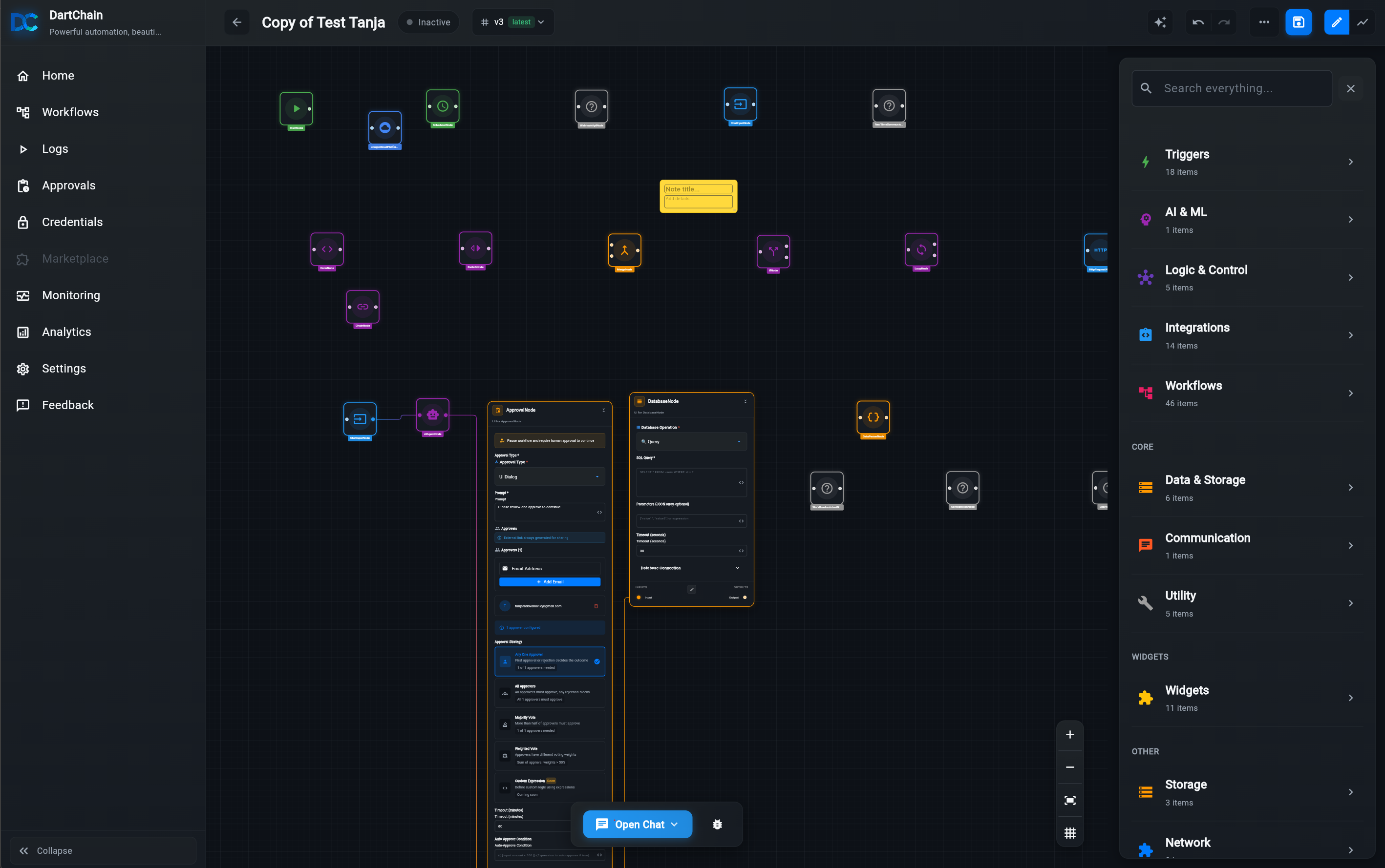 Workflow Builder Interface